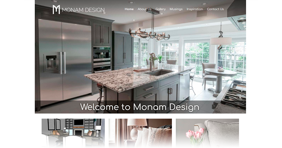 website - Monam Design, interior design consultation